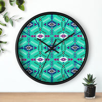 Aztec Print Mint and Navy Wall Clock! Perfect For Gifting! Free Shipping!!! 3 Colors Available!