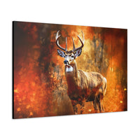 Western Mountain Deer Scenery in Oranges and Browns Canvas Gallery Wraps!