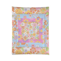 Allison Ann, Girly Boho Pink and Blue Quilt Comforter! Super Soft! Free Shipping!! Mix and Match for That Boho Vibe!