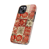 Royal Red Floral Fall Vibes Tough Phone Cases!