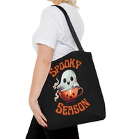 Spooky Season Version 2 Happy Little Ghost Halloween Fall Vibes Tote Bag!