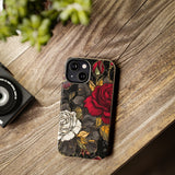 White and Red Roses Gothic Inspired Halloween Tough Phone Cases! Fall Vibes!