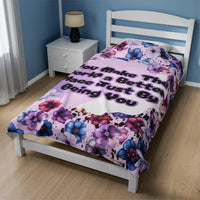 You Make The World a Better Place Quote Velveteen Plush Blanket!