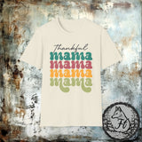 Thankful Mama Thanksgiving Fall Vibes Retro Unisex Graphic Tees!