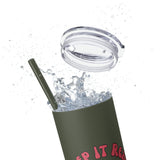 Creep It Real Roller Skating Skinny Tumbler with Straw, 20oz! Multiple Colors! Halloween!