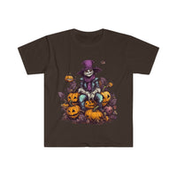 Happy Scarecrow in a Pumpkin Field Halloween Unisex Graphic Tees! Fall Vibes!