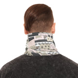 Quilted Sand Beige Print Lightweight Neck Gaiter! 4 Sizes Available! Free Shipping! UPF +50! Great For All Outdoor Sports!