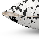 Western/Boho Black Cow Girl Cow Print Square Pillow!