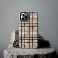 Pastel Pink Checkerboard Tough Phone Cases, Case-Mate!