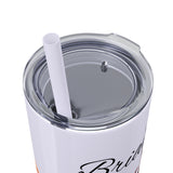 Custom Name Personalized Botanical Garden Tumblers Skinny Tumbler with Straw, 20oz! Multiple Colors Available!