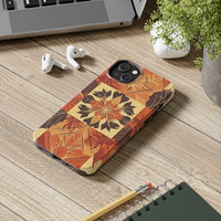 Reddish Orange Star Flower Fall Vibes Tough Phone Cases!