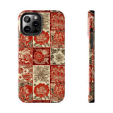 Royal Red Floral Fall Vibes Tough Phone Cases!