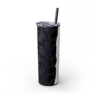 Custom Personalized Cow Printed Skinny Tumbler with Straw, 20oz! Multiple Colors!