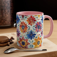 Boho Watercolor Star Accent Coffee Mug, 11oz! Free Shipping! Great For Gifting! Lead and BPA Free!