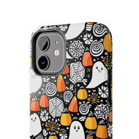 Spider Webs and Candy Corn Little Ghost Halloween Tough Phone Cases! Fall Vibes!