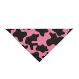 Black and Pink Cow Print Pet Bandana! Foxy Pets! Free Shipping!!!