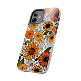 Sunflowers and Daisies Retro Fall Vibes Tough Phone Cases!