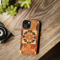 Reddish Orange Star Flower Fall Vibes Tough Phone Cases!