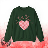 Valentines Day Let Them Plaid Heart Edition Unisex Sweatshirt! Retro! Free Shipping!!!