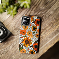 Sunflowers and Daisies Retro Fall Vibes Tough Phone Cases!