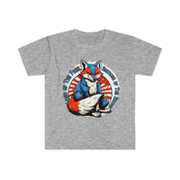 Land of The Free Because of The Brave Fox Version Unisex Graphic Tees! Independence Day!