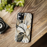 Neutral Autumn Leaves Fall Vibes Tough Phone Cases!