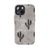 Grey Acid Wash Cactus Western Tough Phone Cases!