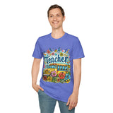 The Teacher Floral School Bus Unisex Graphic Tees! All New Heather Colors!!! Free Shipping!!! Back To School!