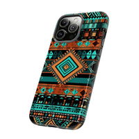 Turquoise Aztec Tough Cases! Cellphone Cases! Multiple Sizes Available! Apple iPhone, Samsung Galaxy, and Google Pixel devices!