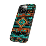 Turquoise Aztec Tough Cases! Cellphone Cases! Multiple Sizes Available! Apple iPhone, Samsung Galaxy, and Google Pixel devices!