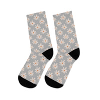 Grey Daisy Unisex Eco Friendly Recycled Poly Socks!!! Free Shipping!!! 58% Recycled Materials!