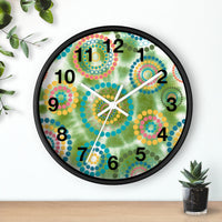 Boho Green Tie Dye Wall Clock! Perfect For Gifting! Free Shipping!!!