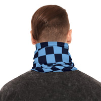 Black and Light Blue Plaid Lightweight Neck Gaiter! 4 Sizes Available! Free Shipping! UPF +50! Great For All Outdoor Sports!