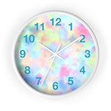 Boho Rainbow Blue Tie Dye Wall Clock! Perfect For Gifting! Free Shipping!!!