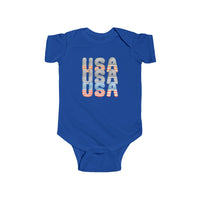 Vintage USA Unisex Infant Fine Jersey Bodysuit! Free Shipping! Independence Day!