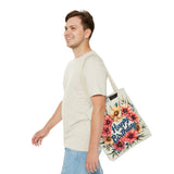 Happy Birthday Floral Tote Bag! Re-use/Re-cycle!