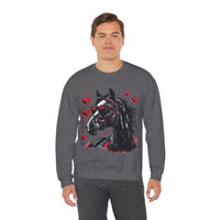 Valentines Day Black Horse Red Hearts Edition Unisex Sweatshirt! Retro! Free Shipping!!!