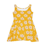 Yellow Daisy's Print Women's Fit n Flare Dress! Free Shipping!!! New!!! Sun Dress! Beach Cover Up! Night Gown! So Versatile!