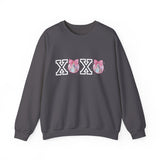 Valentines Day Sweatshirt Xoxo Disco Coquette/Back Printed