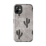 Grey Acid Wash Cactus Western Tough Phone Cases!