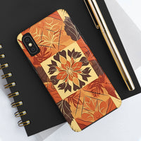 Reddish Orange Star Flower Fall Vibes Tough Phone Cases!