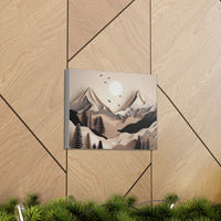 Western/Boho Mountain Scenery in Blacks and Browns Canvas Gallery Wraps!