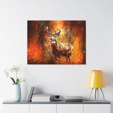 Western Mountain Deer Scenery in Oranges and Browns Canvas Gallery Wraps!