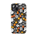 Spider Webs and Candy Corn Little Ghost Halloween Tough Phone Cases! Fall Vibes!