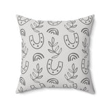 Western/Boho Horse Shoe Grey Botanicals Square Pillow!