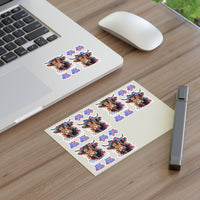 Independence Day Highlander Cow Red, White and Blue Sticker Sheets! Free Shipping!
