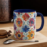 Boho Watercolor Star Accent Coffee Mug, 11oz! Free Shipping! Great For Gifting! Lead and BPA Free!