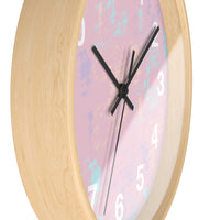 Boho Paint Washed Pink Print Wall Clock! Perfect For Gifting! Free Shipping!!! 3 Colors Available!