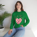 Valentines Day Let Them Plaid Heart Edition Unisex Sweatshirt! Retro! Free Shipping!!!