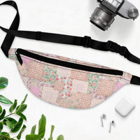 Boho Pink Patchwork Quilted Unisex Fanny Pack! Free Shipping! One Size Fits Most!